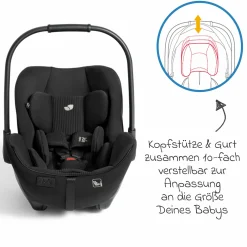 Babyschale I-Level Pro i-Size ab Geburt - 13 kg (40 cm -87 cm) mit Liegefunktuion, Sitzverkleinerer & Sonnenverdeck - Signature - Eclipse