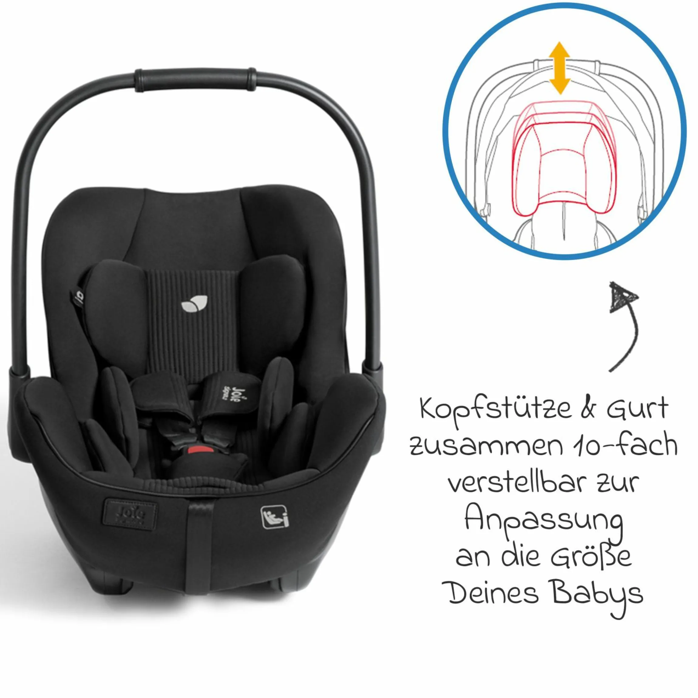 Babyschale I-Level Pro i-Size ab Geburt - 13 kg (40 cm -87 cm) mit Liegefunktuion, Sitzverkleinerer & Sonnenverdeck - Signature - Eclipse