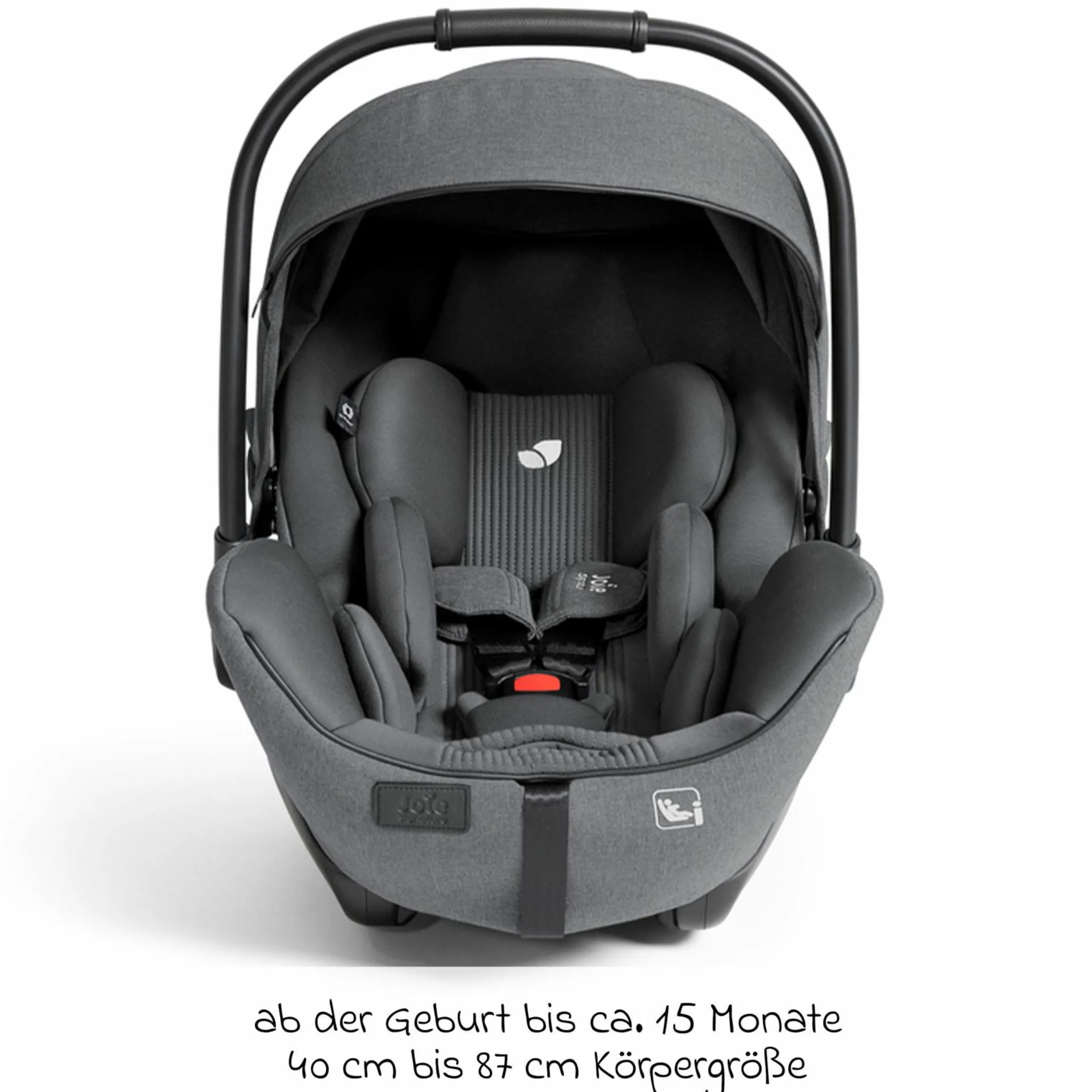 Babyschale I-Level Pro i-Size ab Geburt - 13 kg (40 cm -87 cm) mit Liegefunktuion, Sitzverkleinerer & Sonnenverdeck - Signature - Ebony
