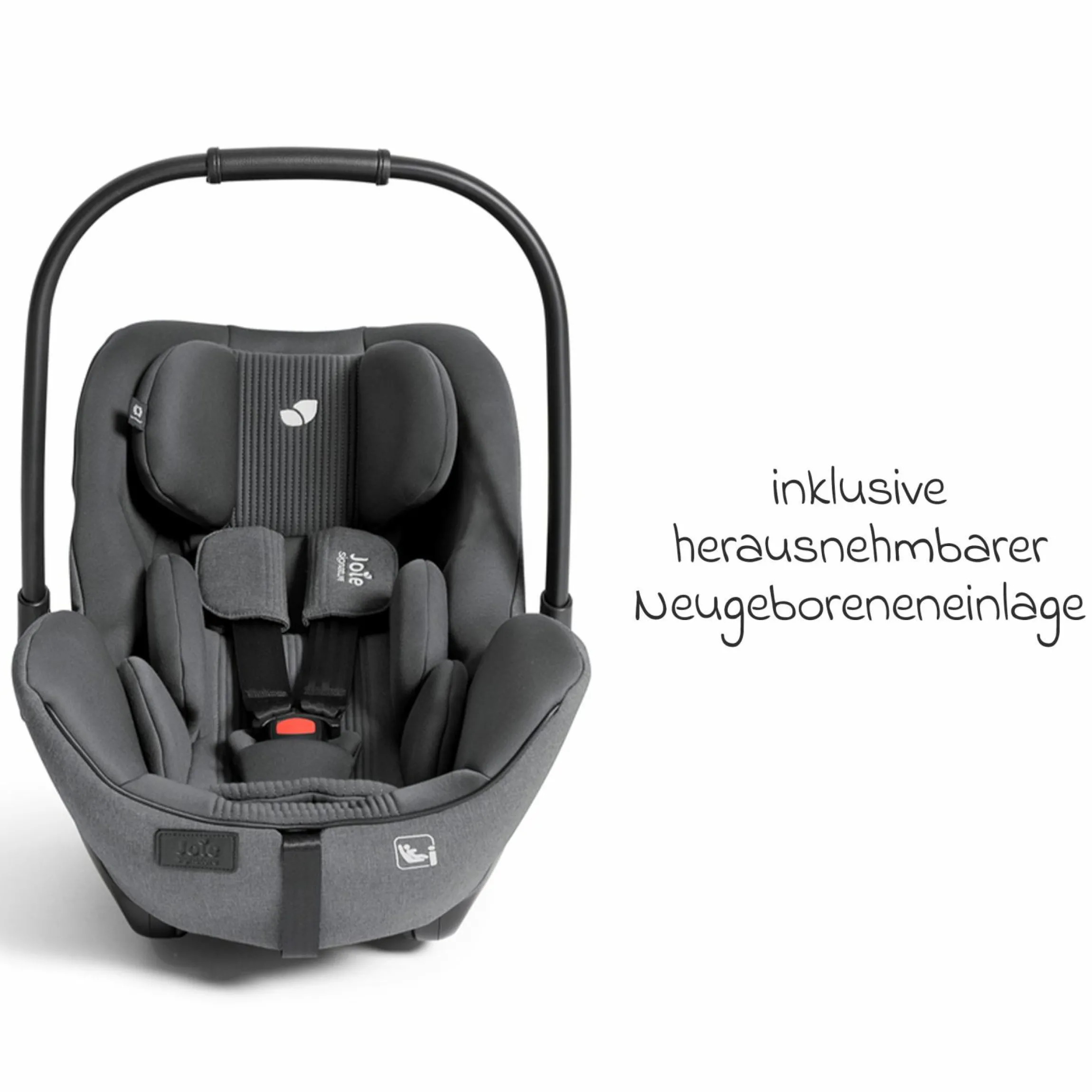 Babyschale I-Level Pro i-Size ab Geburt - 13 kg (40 cm -87 cm) mit Liegefunktuion, Sitzverkleinerer & Sonnenverdeck - Signature - Ebony