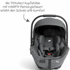 Babyschale I-Level Pro i-Size ab Geburt - 13 kg (40 cm -87 cm) mit Liegefunktuion, Sitzverkleinerer & Sonnenverdeck - Signature - Ebony