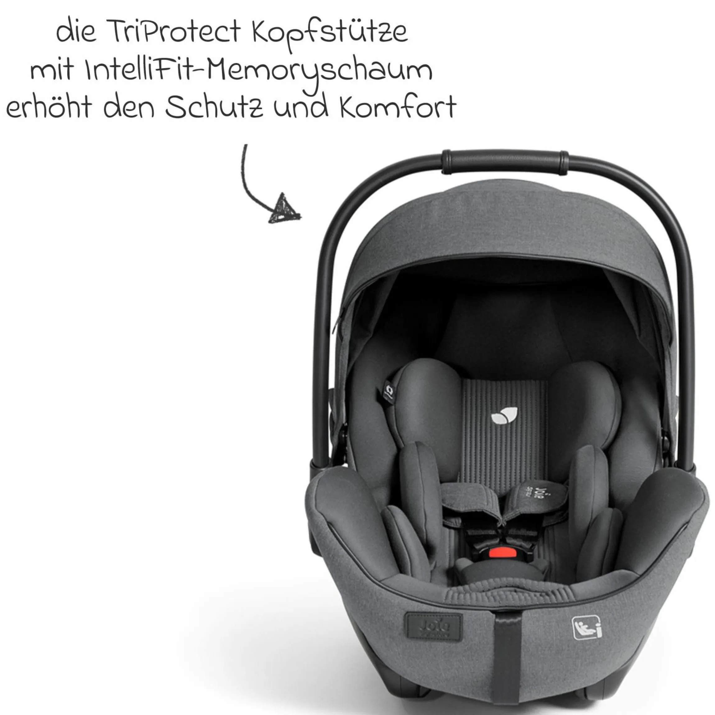 Babyschale I-Level Pro i-Size ab Geburt - 13 kg (40 cm -87 cm) mit Liegefunktuion, Sitzverkleinerer & Sonnenverdeck - Signature - Ebony