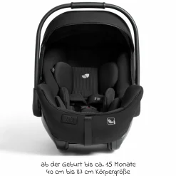 Babyschale I-Level Pro i-Size mit Isofix-Basisstation ab Geburt - 13 kg (40 cm -87 cm) mit Liegefunktuion, Sitzverkleinerer, Sonnenverdeck & Polsterschutz - Signature - Eclipse