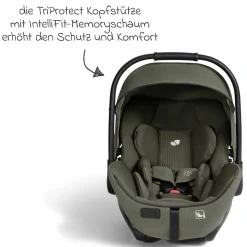 Babyschale I-Level Pro i-Size ab Geburt - 13 kg (40 cm -87 cm) mit Liegefunktuion, Sitzverkleinerer & Sonnenverdeck - Signature - Evergreen