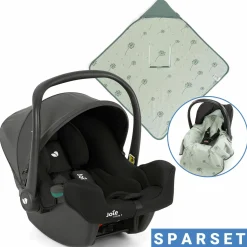 Babyschale i-Snug 2 i-Size ab Geburt-13 kg (40 cm-75 cm) inkl. Sitzverkleinerer nur 3,35 kg + Einschlagdecke Pusteblume - Shale - Kollektion 2025