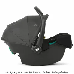 Babyschale i-Snug 2 i-Size ab Geburt-13 kg (40 cm-75 cm) inkl. Sitzverkleinerer nur 3,35 kg + Einschlagdecke Pusteblume - Shale - Kollektion 2025