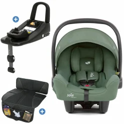 Babyschale i-Snug 2 i-Size mit Isofix-Basis ab Geburt-13 kg (40 cm-75 cm) inkl. Sitzverkleinerer nur 3,35 kg inkl. Polsterschutz - Laurel