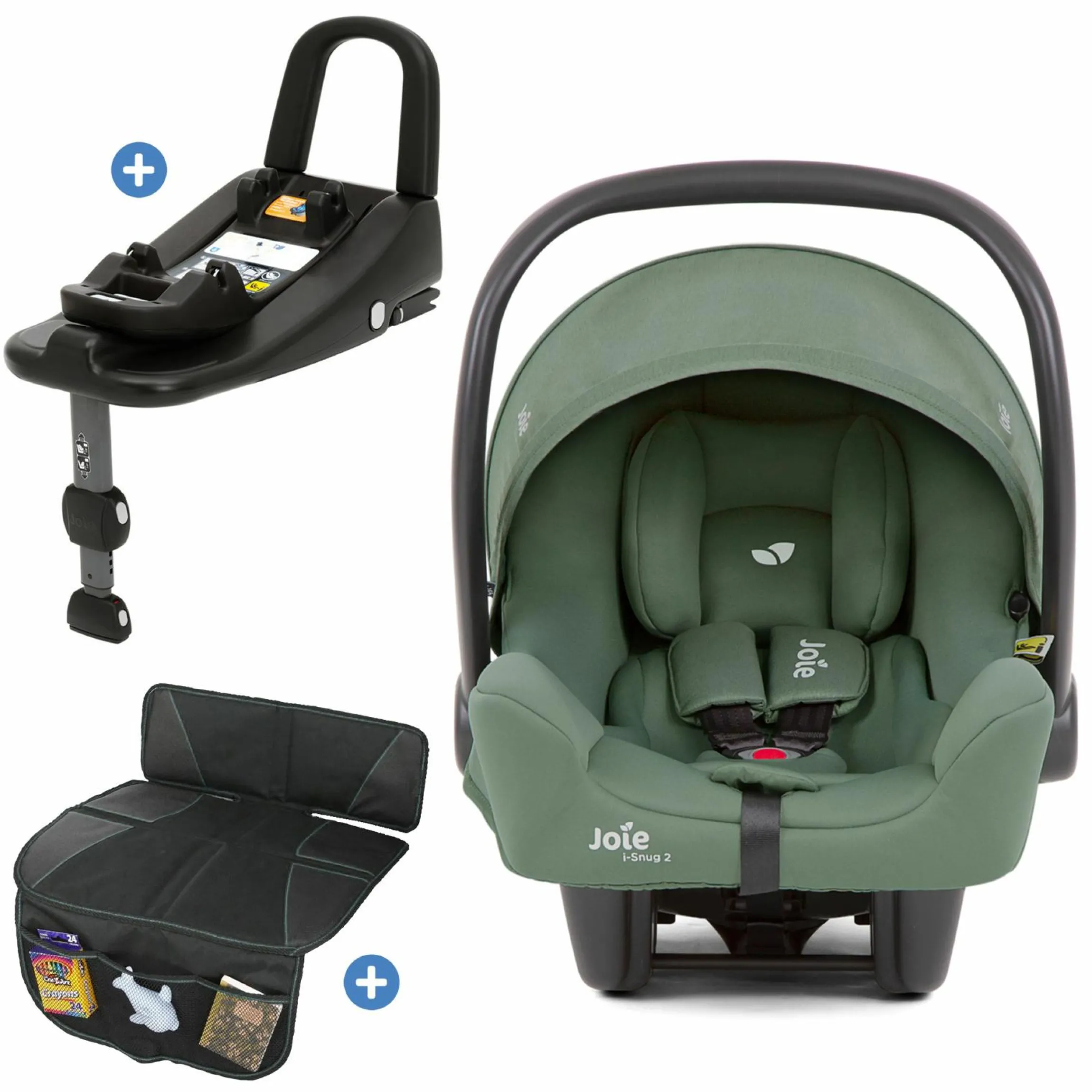 Babyschale i-Snug 2 i-Size mit Isofix-Basis ab Geburt-13 kg (40 cm-75 cm) inkl. Sitzverkleinerer nur 3,35 kg inkl. Polsterschutz - Laurel
