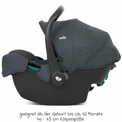 Babyschale i-Snug 2 i-Size mit Isofix-Basis ab Geburt-13 kg (40 cm-75 cm) inkl. Sitzverkleinerer nur 3,35 kg inkl. Polsterschutz - Moonlight