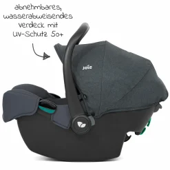 Babyschale i-Snug 2 i-Size mit Isofix-Basis ab Geburt-13 kg (40 cm-75 cm) inkl. Sitzverkleinerer nur 3,35 kg inkl. Polsterschutz - Moonlight