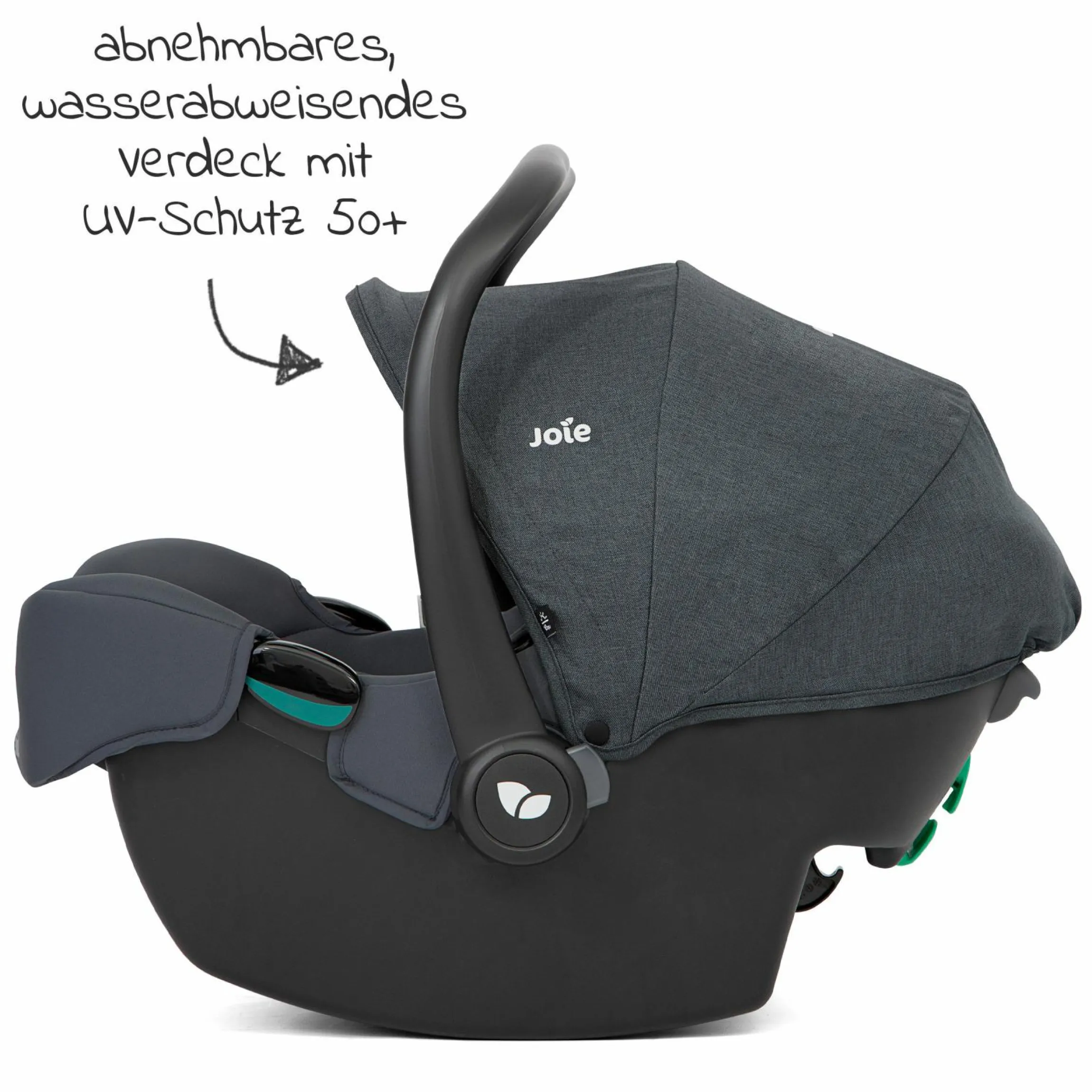 Babyschale i-Snug 2 i-Size mit Isofix-Basis ab Geburt-13 kg (40 cm-75 cm) inkl. Sitzverkleinerer nur 3,35 kg inkl. Polsterschutz - Moonlight