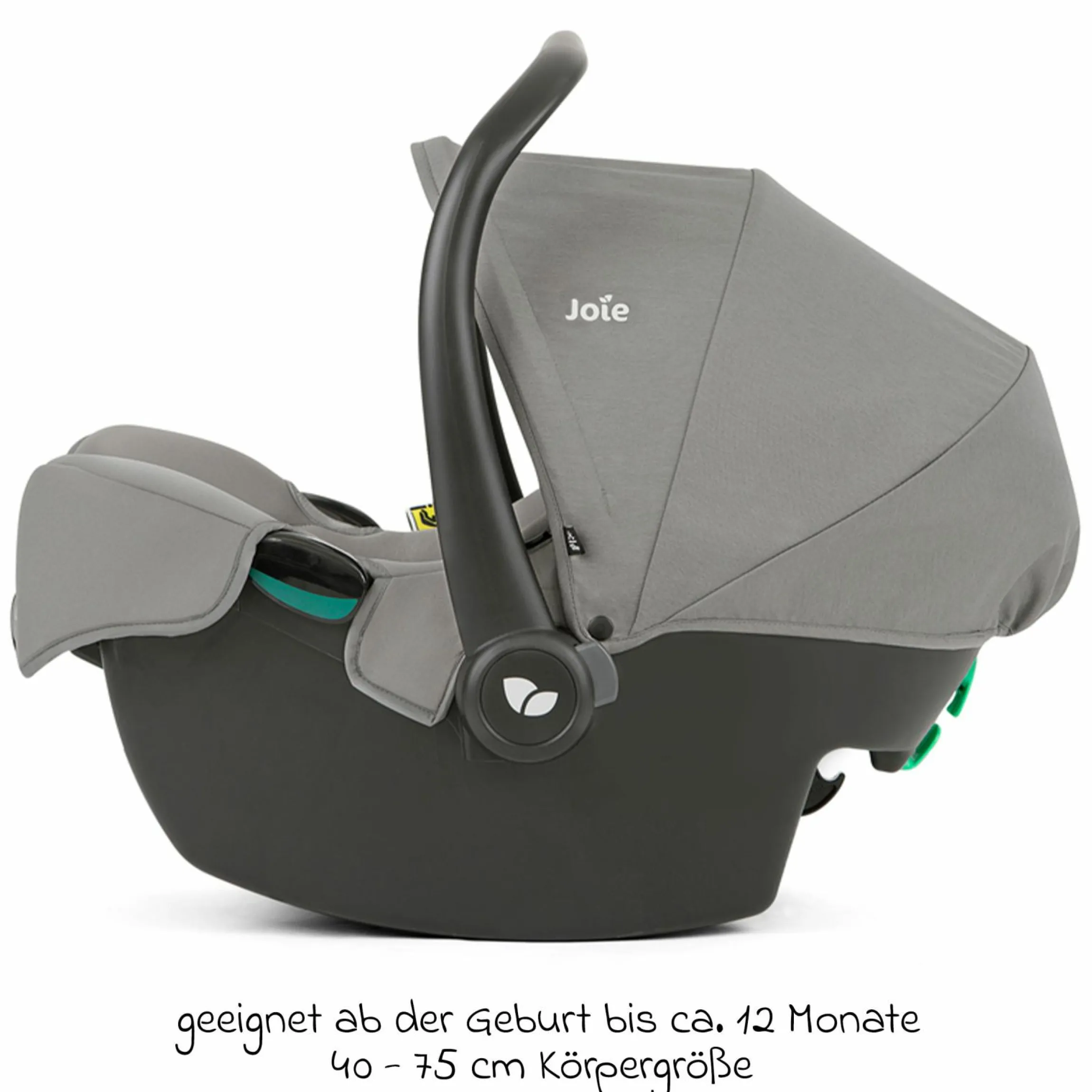 Babyschale i-Snug 2 i-Size mit Isofix-Basis ab Geburt-13 kg (40 cm-75 cm) inkl. Sitzverkleinerer nur 3,35 kg inkl. Polsterschutz - Pebble