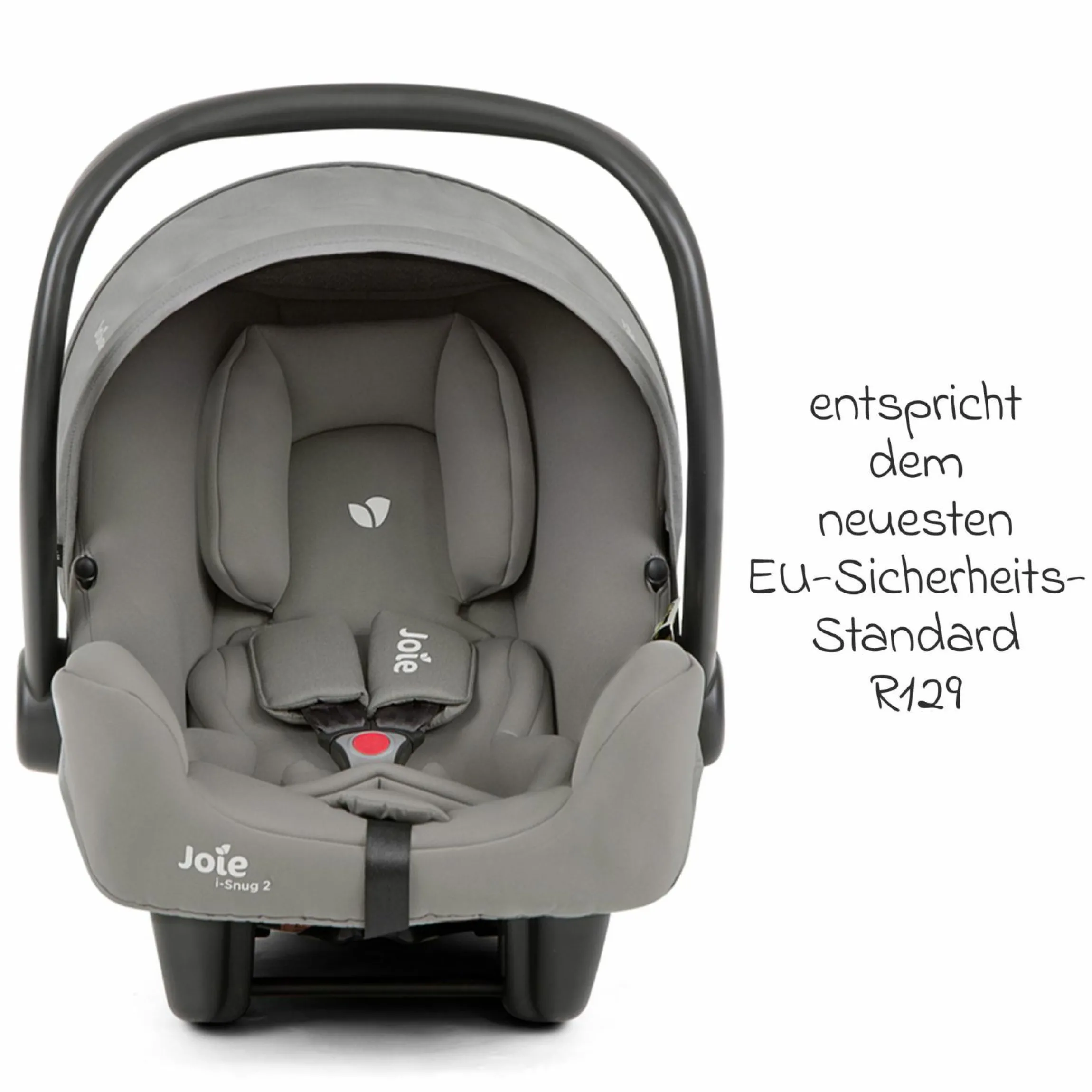 Babyschale i-Snug 2 i-Size mit Isofix-Basis ab Geburt-13 kg (40 cm-75 cm) inkl. Sitzverkleinerer nur 3,35 kg inkl. Polsterschutz - Pebble