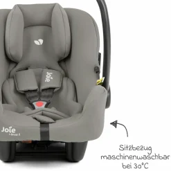 Babyschale i-Snug 2 i-Size mit Isofix-Basis ab Geburt-13 kg (40 cm-75 cm) inkl. Sitzverkleinerer nur 3,35 kg inkl. Polsterschutz - Pebble