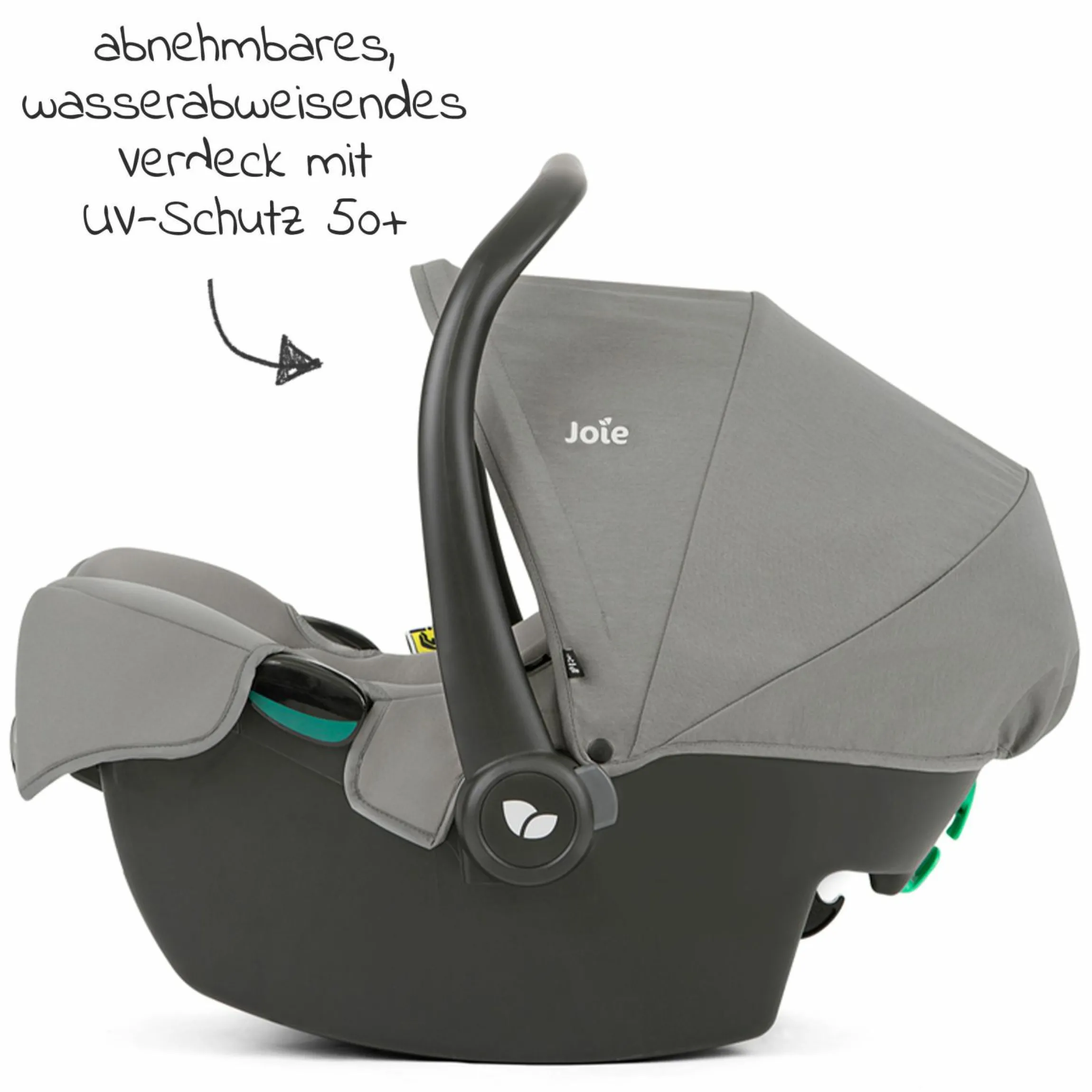 Babyschale i-Snug 2 i-Size mit Isofix-Basis ab Geburt-13 kg (40 cm-75 cm) inkl. Sitzverkleinerer nur 3,35 kg inkl. Polsterschutz - Pebble