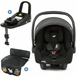 Babyschale i-Snug 2 i-Size mit Isofix-Basis ab Geburt-13 kg (40 cm-75 cm) inkl. Sitzverkleinerer nur 3,35 kg inkl. Polsterschutz - Shale