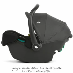 Babyschale i-Snug 2 i-Size mit Isofix-Basis ab Geburt-13 kg (40 cm-75 cm) inkl. Sitzverkleinerer nur 3,35 kg inkl. Polsterschutz - Shale