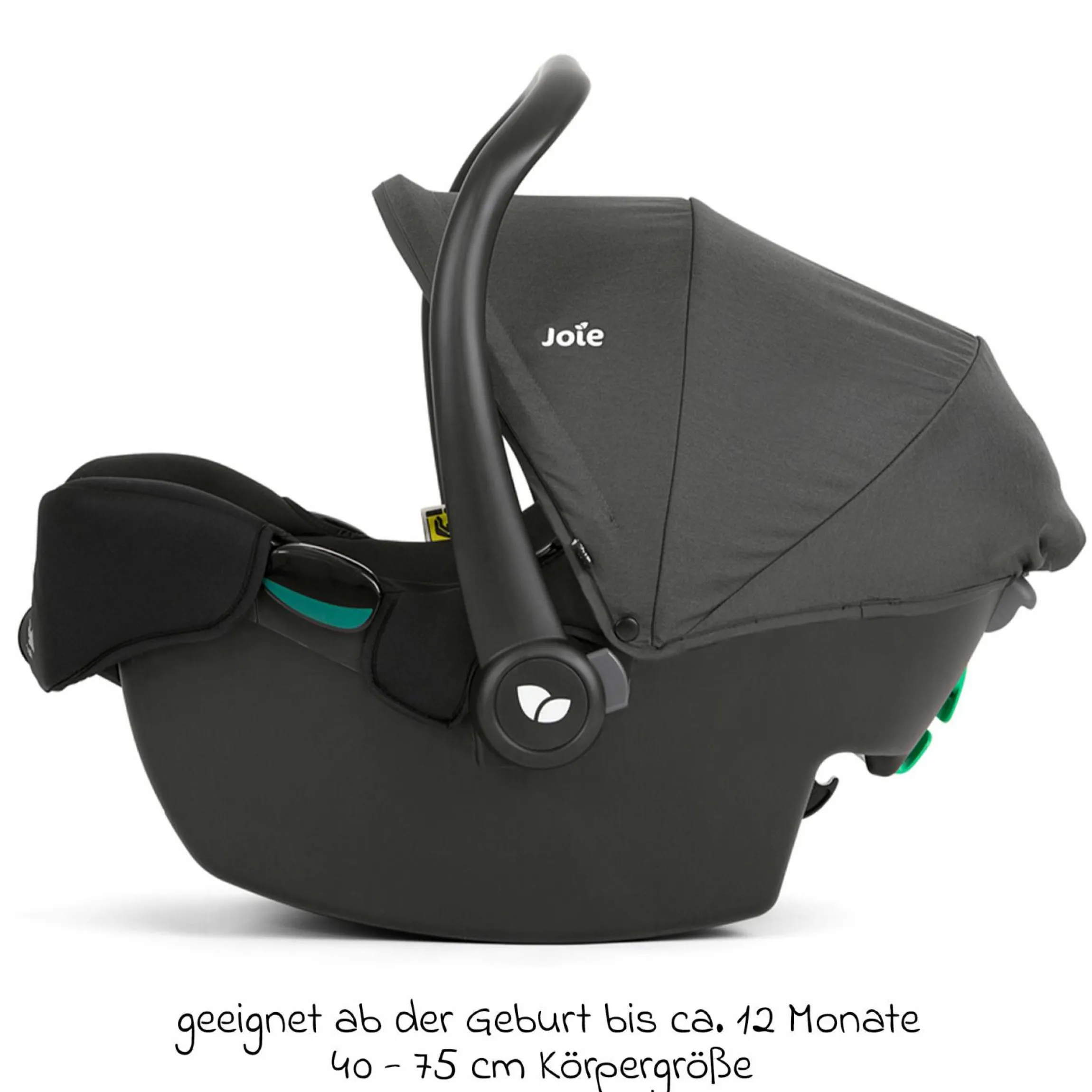 Babyschale i-Snug 2 i-Size mit Isofix-Basis ab Geburt-13 kg (40 cm-75 cm) inkl. Sitzverkleinerer nur 3,35 kg inkl. Polsterschutz - Shale