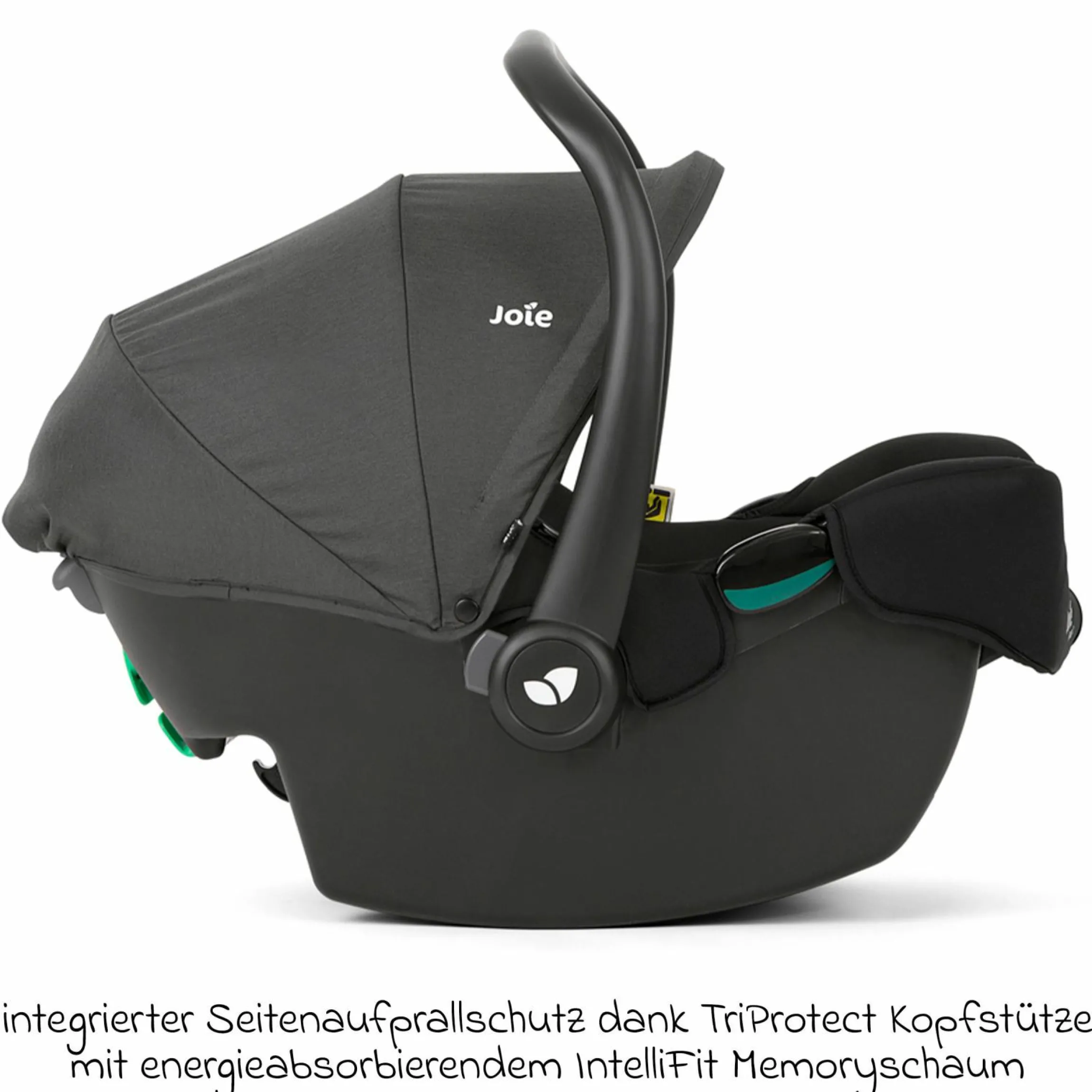 Babyschale i-Snug 2 i-Size mit Isofix-Basis ab Geburt-13 kg (40 cm-75 cm) inkl. Sitzverkleinerer nur 3,35 kg inkl. Polsterschutz - Shale
