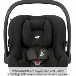 Babyschale i-Snug 2 i-Size mit Isofix-Basis ab Geburt-13 kg (40 cm-75 cm) inkl. Sitzverkleinerer nur 3,35 kg inkl. Polsterschutz - Shale