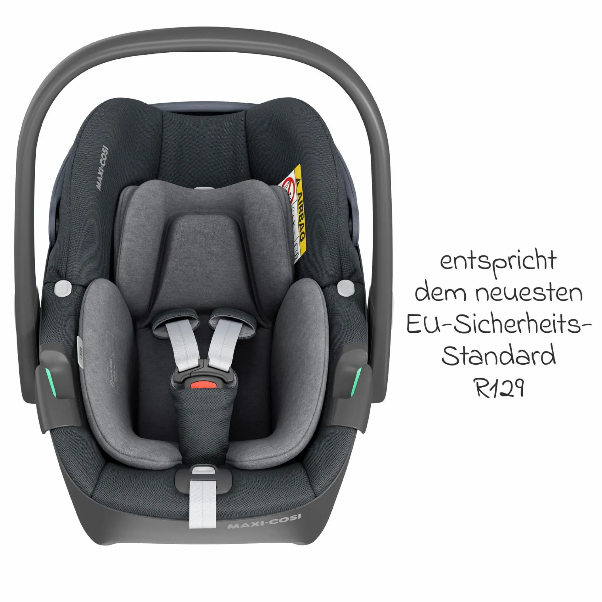 Babyschale Pebble 360 i-Size drehbar ab Geburt - 15 Monate (40 cm - 83 cm) ClimaFlow, Easy-in Gurtsystem & G-Cell Seitenaufpralltechnologie - Essential Graphite - Kollektion 2025