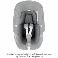 Babyschale Pebble 360 i-Size drehbar ab Geburt - 15 Monate (40 cm - 83 cm) ClimaFlow, Easy-in Gurtsystem & G-Cell Seitenaufpralltechnologie - Essential Graphite - Kollektion 2025