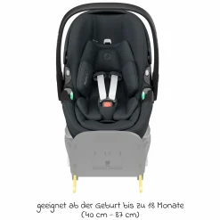 Babyschale Pebble 360 Pro i-Size drehbar ab Geburt - 15 Monate (40 cm - 83 cm ) mit flacher Liegeposition - Essential Graphite - Kollektion 2025