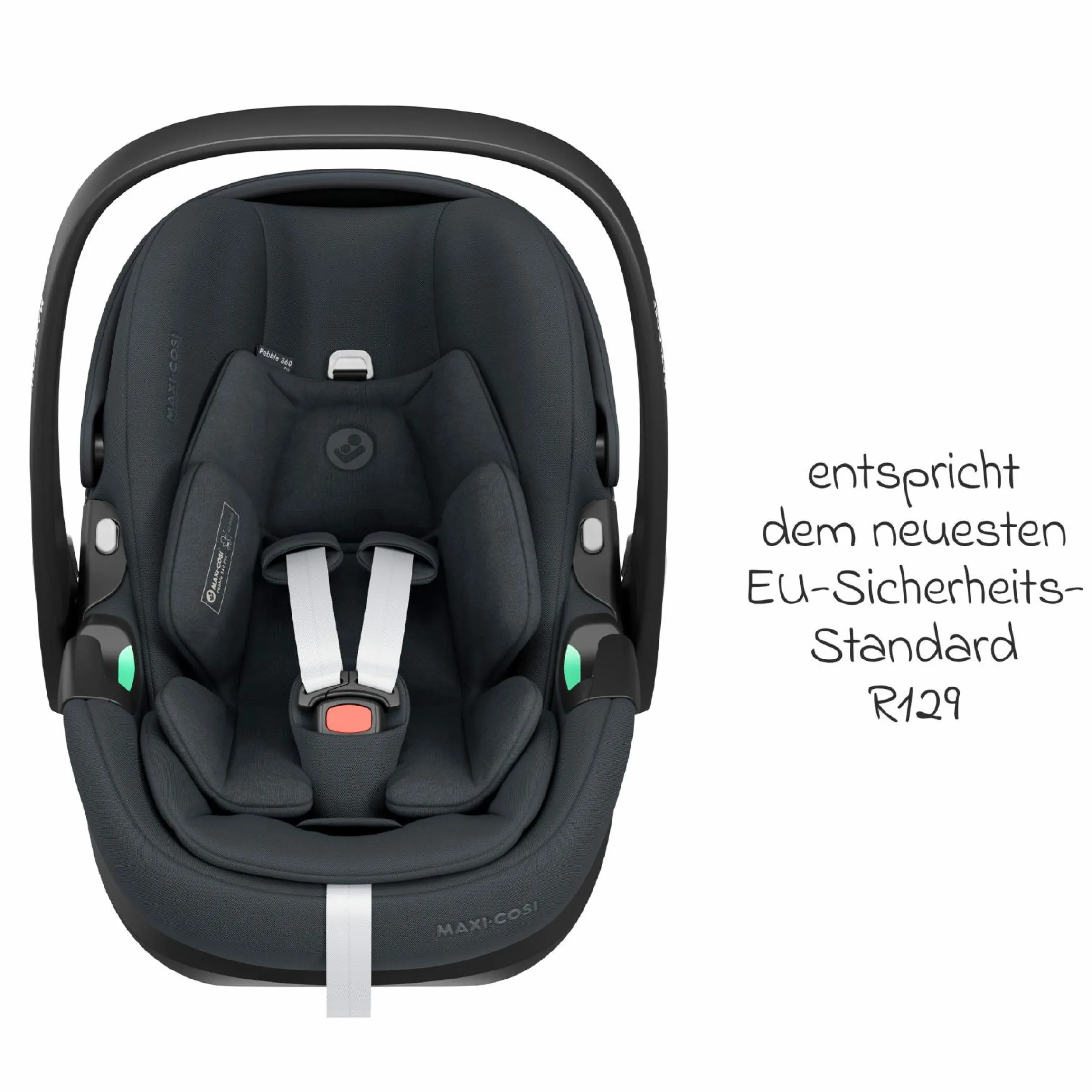 Babyschale Pebble 360 Pro i-Size drehbar ab Geburt - 15 Monate (40 cm - 83 cm ) mit flacher Liegeposition - Essential Graphite - Kollektion 2025