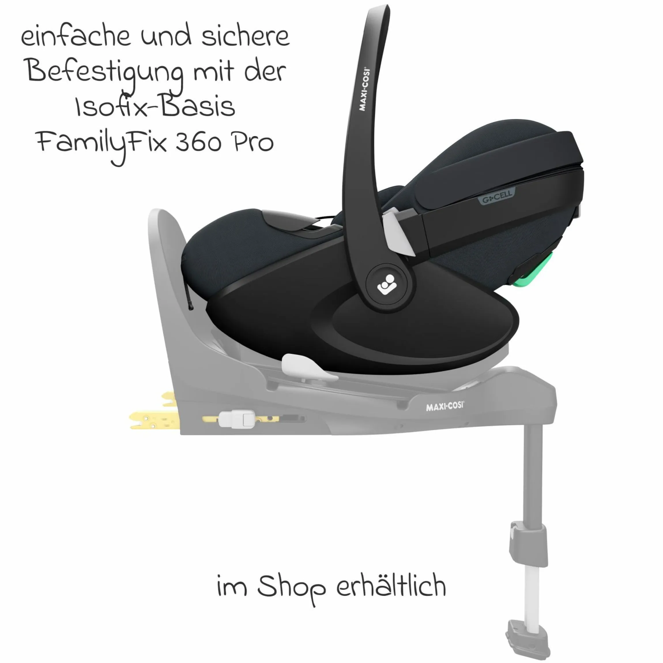 Babyschale Pebble 360 Pro i-Size drehbar ab Geburt - 15 Monate (40 cm - 83 cm ) mit flacher Liegeposition - Essential Graphite - Kollektion 2025