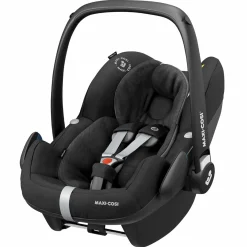 Babyschale Pebble Pro i-Size ab Geburt - 12 Monate (45-75 cm) & Sitzverkleinerer, Sonnenverdeck - Essential Black - Kollektion 2025