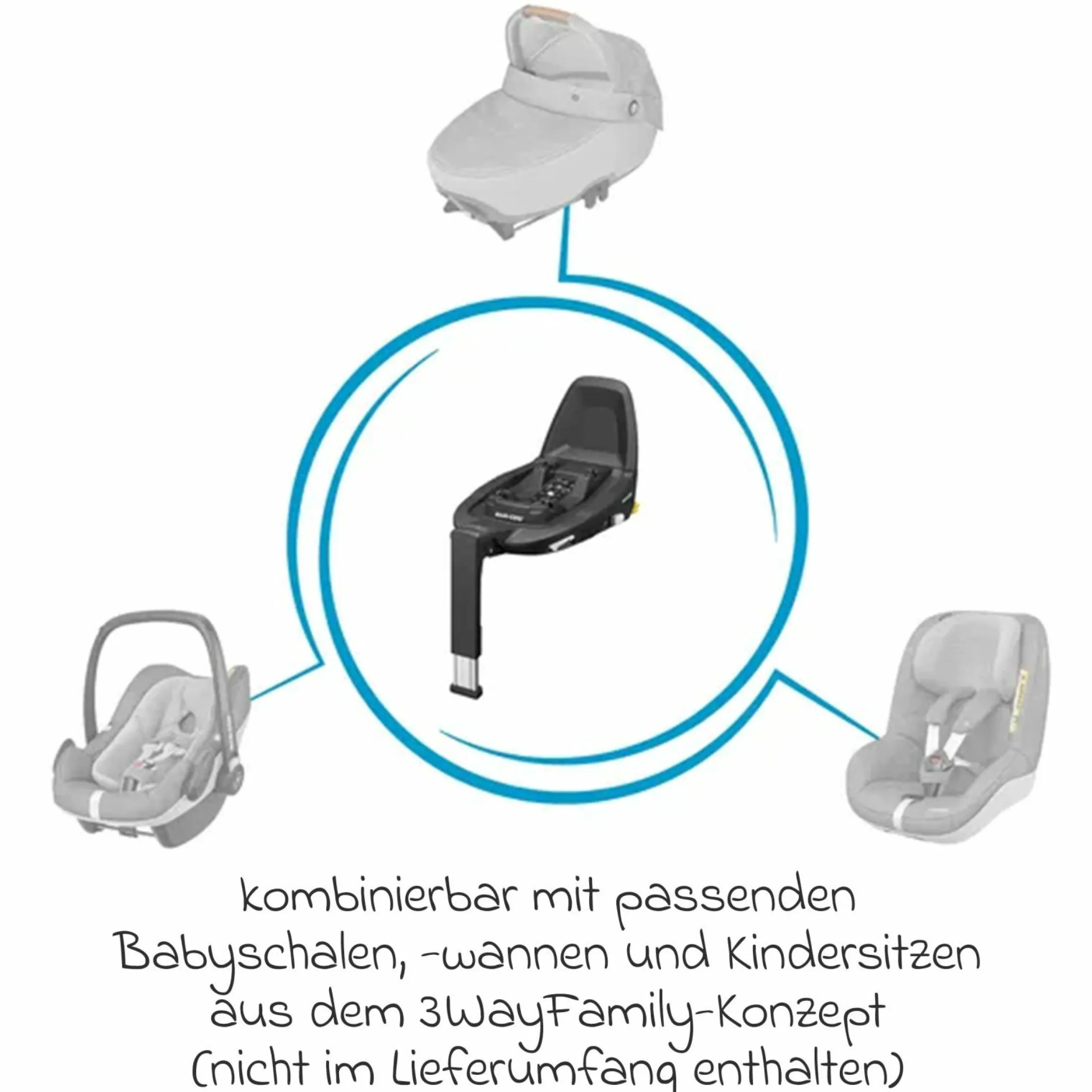 Babyschale Pebble Pro i-Size ab Geburt-12 Monate (45-75 cm) mit FamilyFix 3 i-Size Base - Essential Black - Kollektion 2025