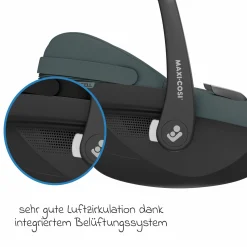 Babyschale Pebble S i-Size ab Geburt - 15 Monate (40 cm - 83 cm) nur 3,4 kg leicht inkl. Isofix-Basis FamilyFix S & Rückenlehnenschutz - Tonal Graphite