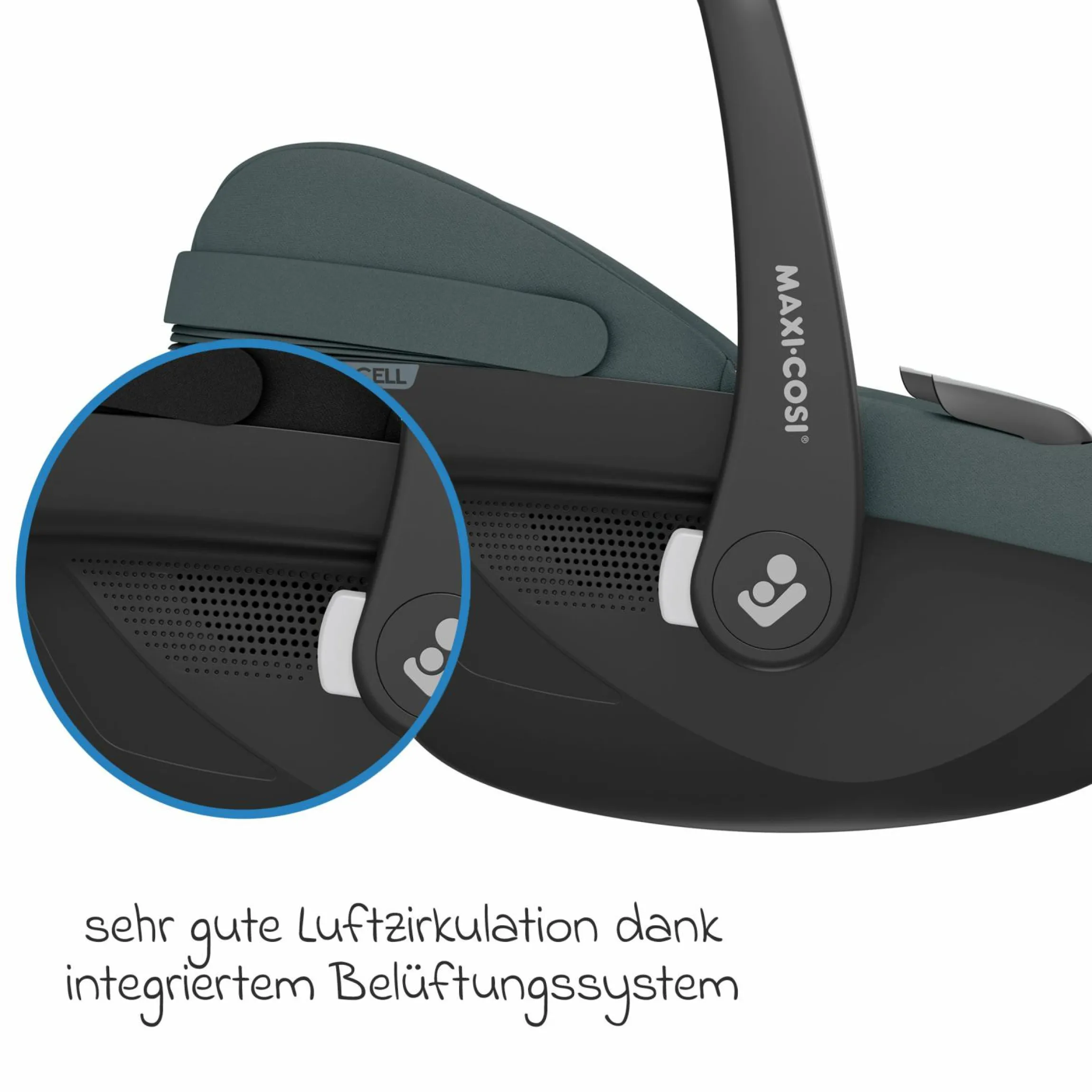 Babyschale Pebble S i-Size ab Geburt - 15 Monate (40 cm - 83 cm) nur 3,4 kg leicht inkl. Isofix-Basis FamilyFix S & Rückenlehnenschutz - Tonal Graphite