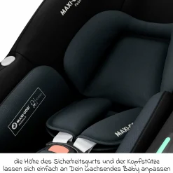 Babyschale Pebble S i-Size ab Geburt - 15 Monate (40 cm - 83 cm) nur 3,4 kg leicht inkl. Isofix-Basis FamilyFix S, Schutzunterlage & Schnullertasche - Tonal Black - Kollektion 2025