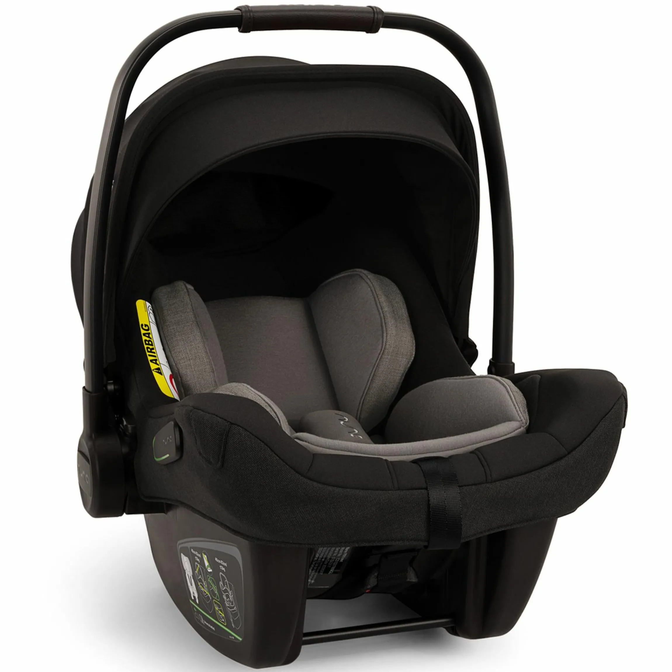 Babyschale PIPA next i-Size ab Geburt bis 13 kg (40 cm - 83 cm) inkl. Sitzverkleinerer, Sonnenverdeck mit Dream Drape nur 2,8 kg - Caviar - Kollektion 2025
