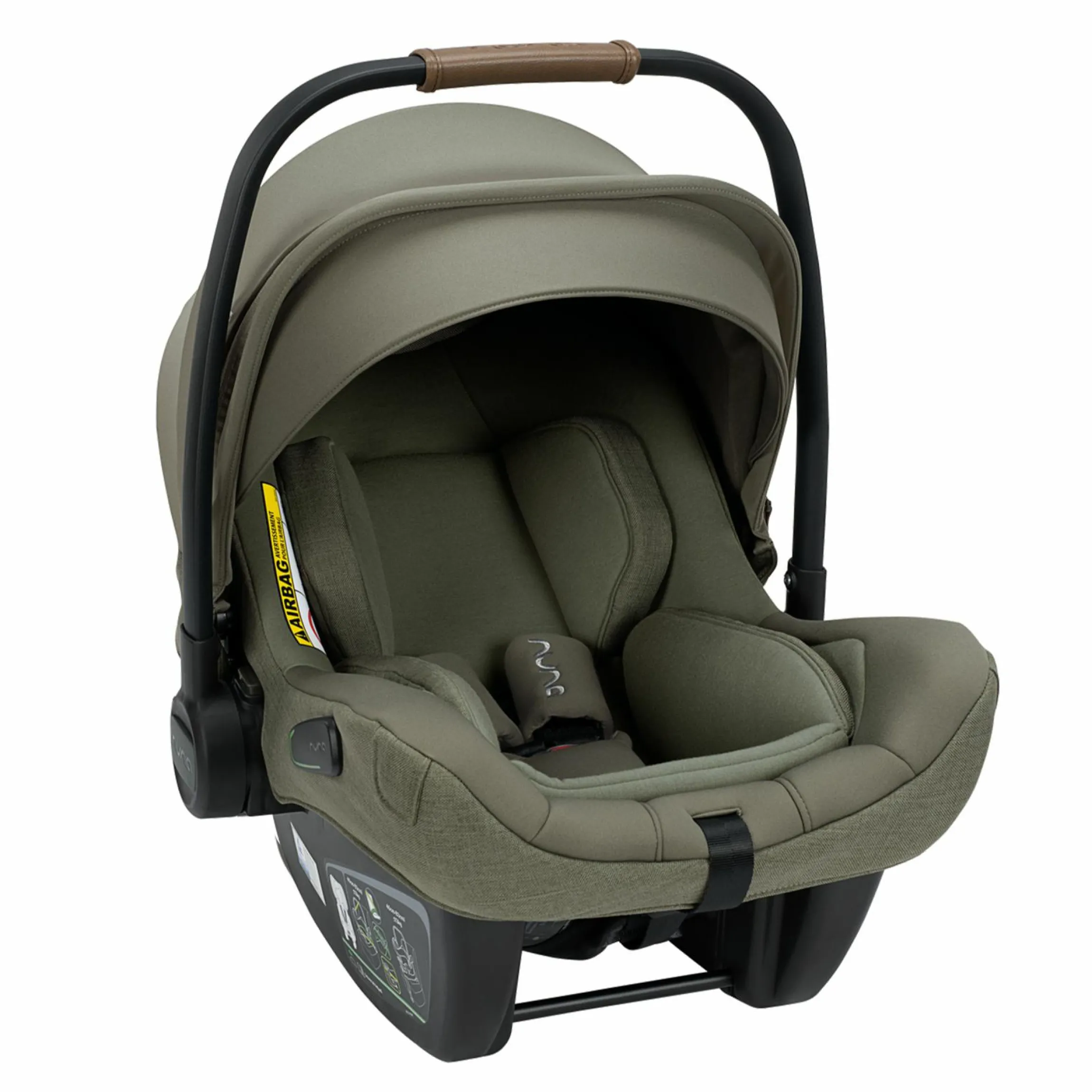 Babyschale PIPA next i-Size ab Geburt bis 13 kg (40 cm - 83 cm) inkl. Sitzverkleinerer & Sonnenverdeck nur 2,8 kg - Pine - Kollektion 2025