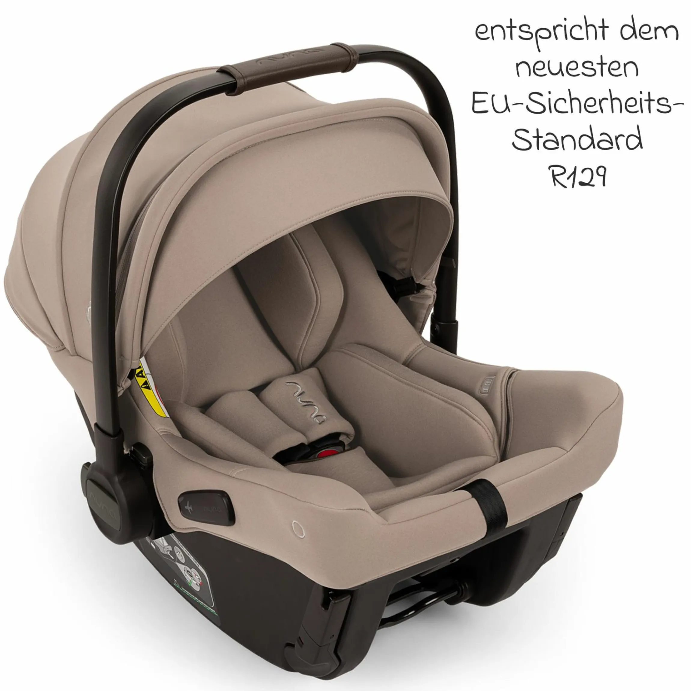 Babyschale PIPA urbn R 129 ab Geburt bis 13 kg (40 cm - 75 cm) mit Isofix inkl. Sitzverkleinerer & Sonnenverdeck nur 3,3 kg - Cedar - Kollektion 2025