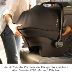 Babyschale PIPA urbn R 129 ab Geburt bis 13 kg (40 cm - 75 cm) mit Isofix inkl. Sitzverkleinerer & Sonnenverdeck nur 3,3 kg - Cedar - Kollektion 2025