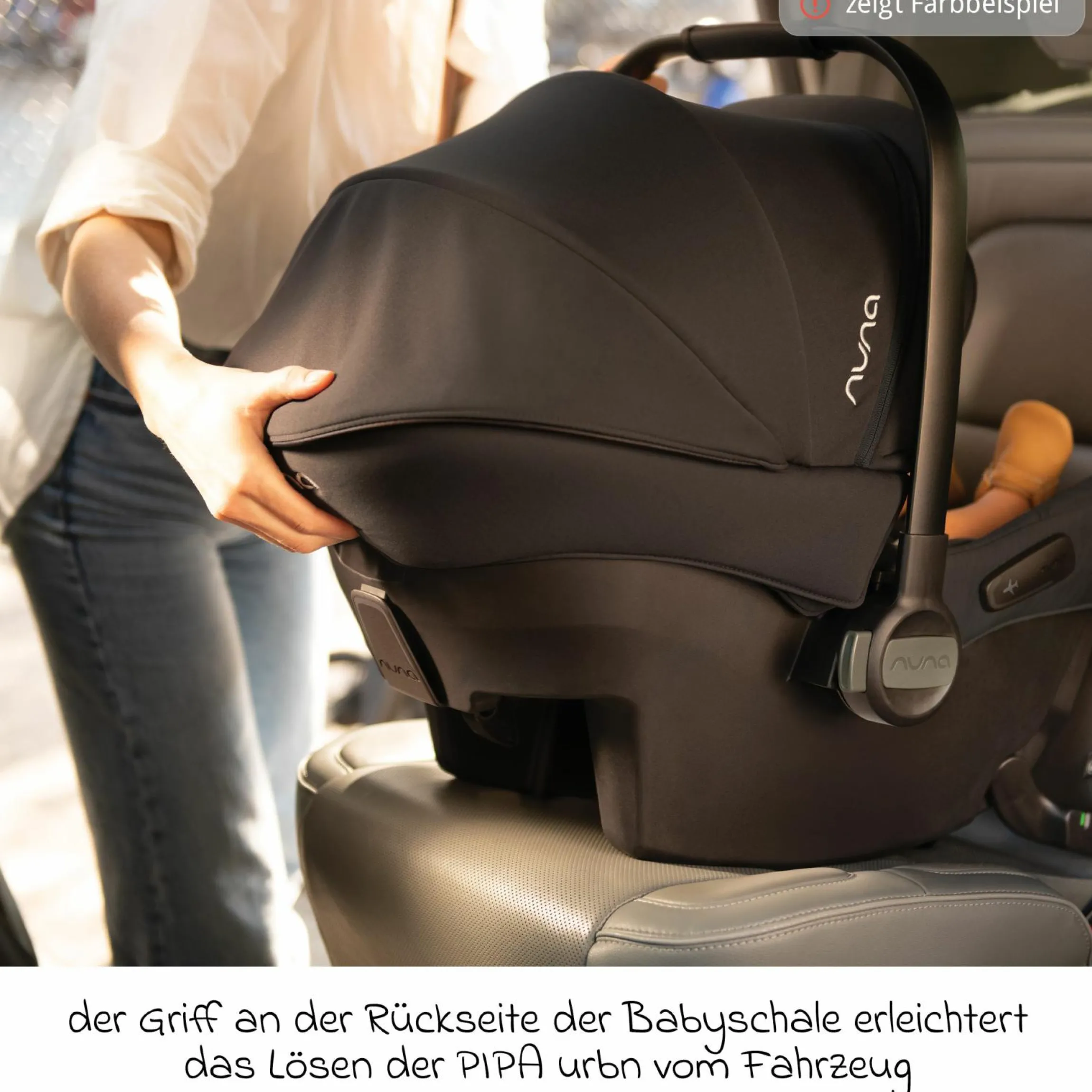 Babyschale PIPA urbn R 129 ab Geburt bis 13 kg (40 cm - 75 cm) mit Isofix inkl. Sitzverkleinerer & Sonnenverdeck nur 3,3 kg - Cedar - Kollektion 2025
