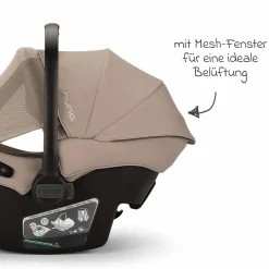 Babyschale PIPA urbn R 129 ab Geburt bis 13 kg (40 cm - 75 cm) mit Isofix inkl. Sitzverkleinerer & Sonnenverdeck nur 3,3 kg - Cedar - Kollektion 2025