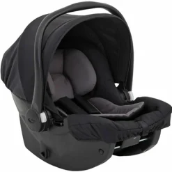 Babyschale SnugEssentials i-Size ab Geburt - 13 kg (40 cm - 75 cm) inkl. Sitzverkleinerer, Sonnenverdeck nur 3,66 kg leicht - Midnight Black - Kollektion 2025