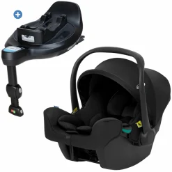 Babyschale SnugLite & SnugTurn i-Size R129 Basisstation ab Geburt bis 13 kg ( 40 cm - 75 cm) inkl. Sitzverleinerer & Sonnenverdeck - Midnight - Kollektion 2025
