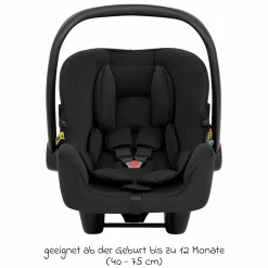 Babyschale SnugLite i-Size R129 ab Geburt - 13 kg (40 cm - 75 cm) nur 3,3 kg leicht inkl. Sitzverkleinerer & Sonnenverdeck - Midnight - Kollektion 2025