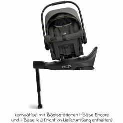 Babyschale Sprint R129 ab Geburt - 13 kg (40 cm -75 cm) inkl. Sitzverkleinerer, Sonnenverdeck & Isofix-Konnektoren - Signature - Evergreen
