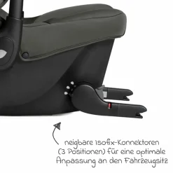 Babyschale Sprint R129 ab Geburt - 13 kg (40 cm -75 cm) inkl. Sitzverkleinerer, Sonnenverdeck & Isofix-Konnektoren - Signature - Evergreen