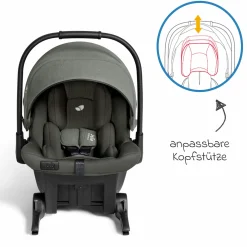 Babyschale Sprint R129 ab Geburt - 13 kg (40 cm -75 cm) inkl. Sitzverkleinerer, Sonnenverdeck & Isofix-Konnektoren - Signature - Evergreen
