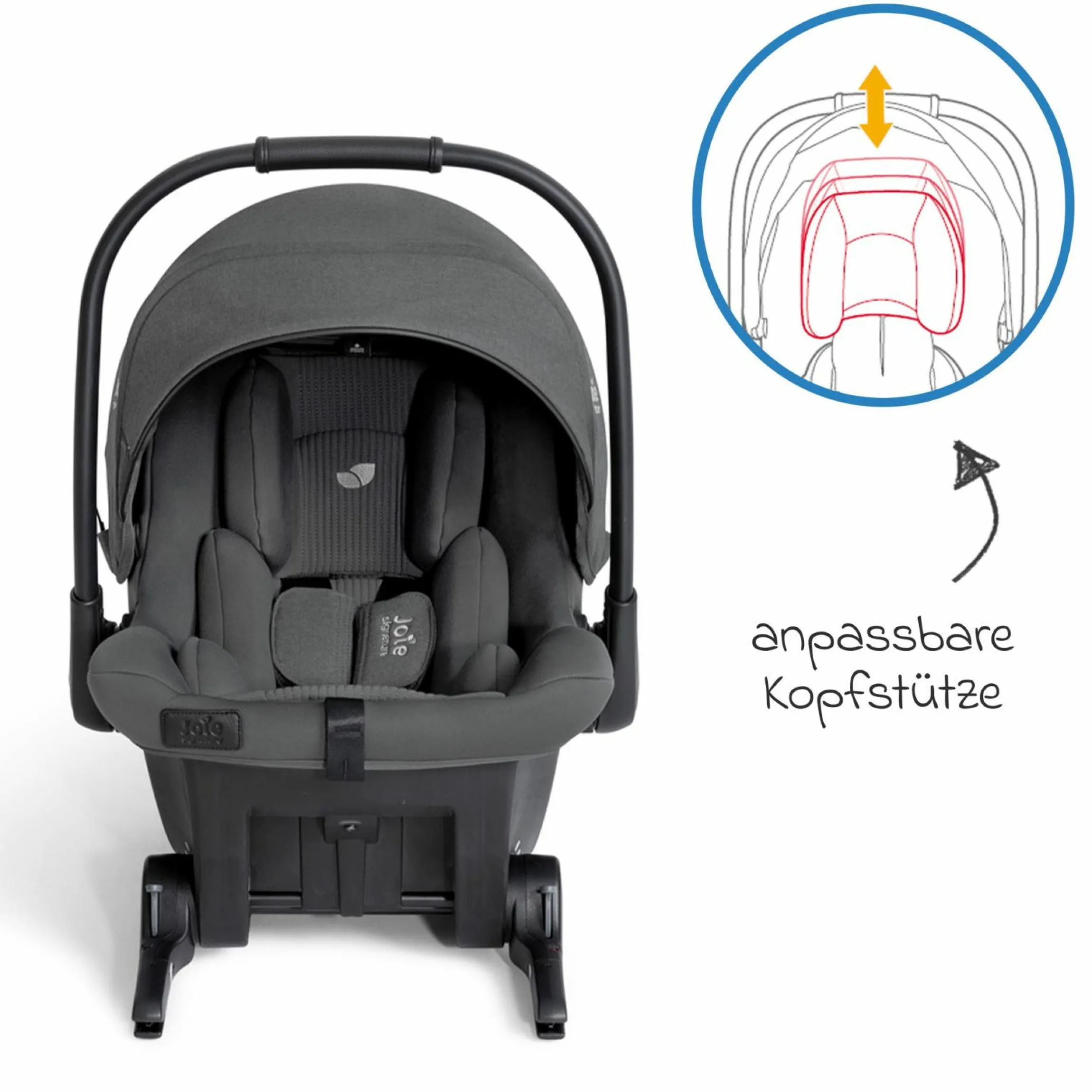 Babyschale Sprint R129 ab Geburt - 13 kg (40 cm -75 cm) inkl. Sitzverkleinerer, Sonnenverdeck & Isofix-Konnektoren - Signature - Ebony