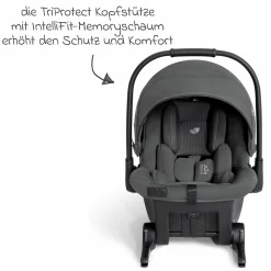 Babyschale Sprint R129 ab Geburt - 13 kg (40 cm -75 cm) inkl. Sitzverkleinerer, Sonnenverdeck & Isofix-Konnektoren - Signature - Ebony