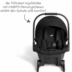 Babyschale Sprint R129 ab Geburt - 13 kg (40 cm -75 cm) inkl. Sitzverkleinerer, Sonnenverdeck & Isofix-Konnektoren - Signature - Eclipse
