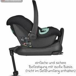 Babyschale Tulip (Autositz Gruppe 0+ / i-Size) inkl. Neugeborenenfußsack - Pearl